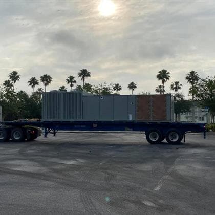 Commercial HVAC equipment prepared for installation